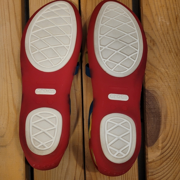 Crocs Huarache Rainbow Strappy Sandal Womens 10W - Picture 7 of 7